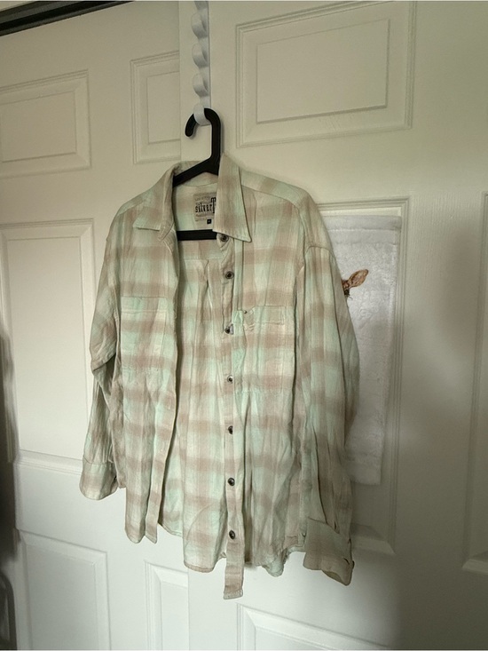 Levi's Tops - Levi's Mint and Beige Plaid Shirt
